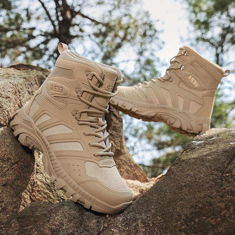 Motorcycle Riding Shoe for Men Outdoor Men's Motorcycle Racing Shoes Waterproof Long-distance Training Boots Travel Hiking Boots