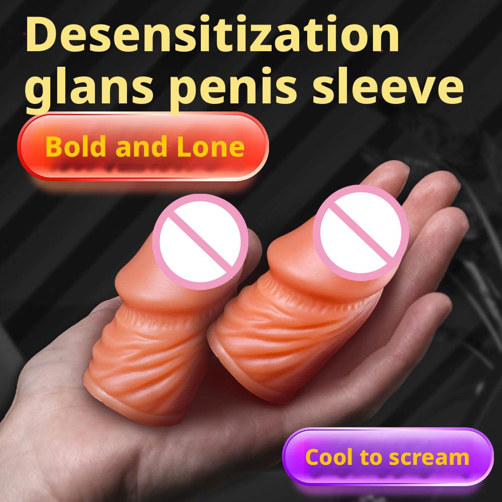 Penis Ring Cock Extender Lengthened Bold Reusable Wolf Tooth Sleeve For Men Delayed Ejaculation Adult Sex Toys Couples Tools