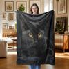Black Kitten Nap Blanket, Air Conditioning Blanket, Suitable for Office, Outdoor, Camping, Travel, Halloween and Christmas