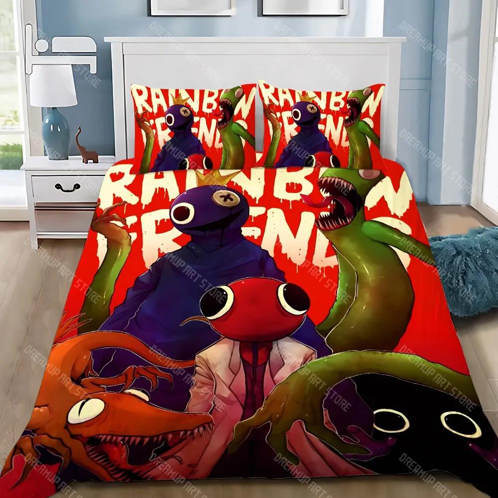 Duvet Cover Pillowcase Bedding Set Adult Boy F-Friends Girl Bedroom Decoration Children R-Rainbows Gift Single Double Large Size