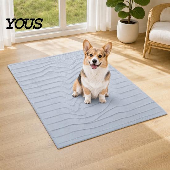 Cooling Mat for Dogs Dog Mat, Foldable Portable Pet Pad, Crate Durable Multi-Layer Resting Cats Indoor Travel Use