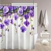 Shower Curtain: Lavender Floral Design With Hanging Flowers For A Serene And Elegant Bathroom Decor