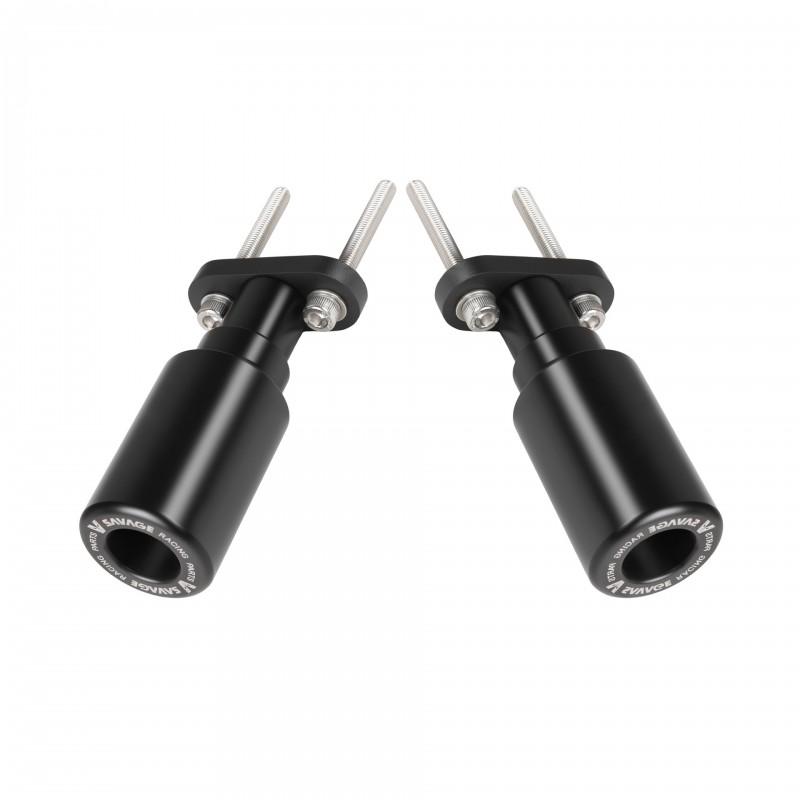 Motorcycle Crash Protector Bar With Rubber Guard Suzuki GSF600 Bandit GSF600S - Black Nylon Reinforced