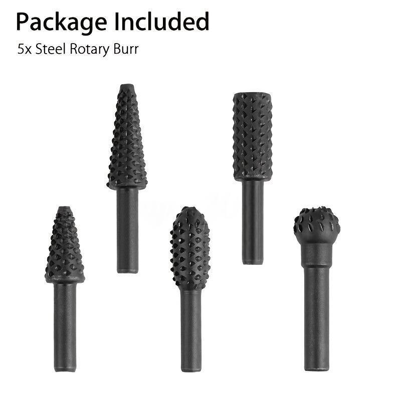 Rotary File Set, Durable Woodworking and Grinding Milling Cutter, Suitable for Woodworking, Metal Drilling, Carving, and Polishing, Woodworking Files