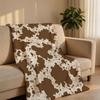 MultiCowPrintTexture Throw Short Plush Throw Blanket Soft Skin-Friendly Multi-Scene Home Office