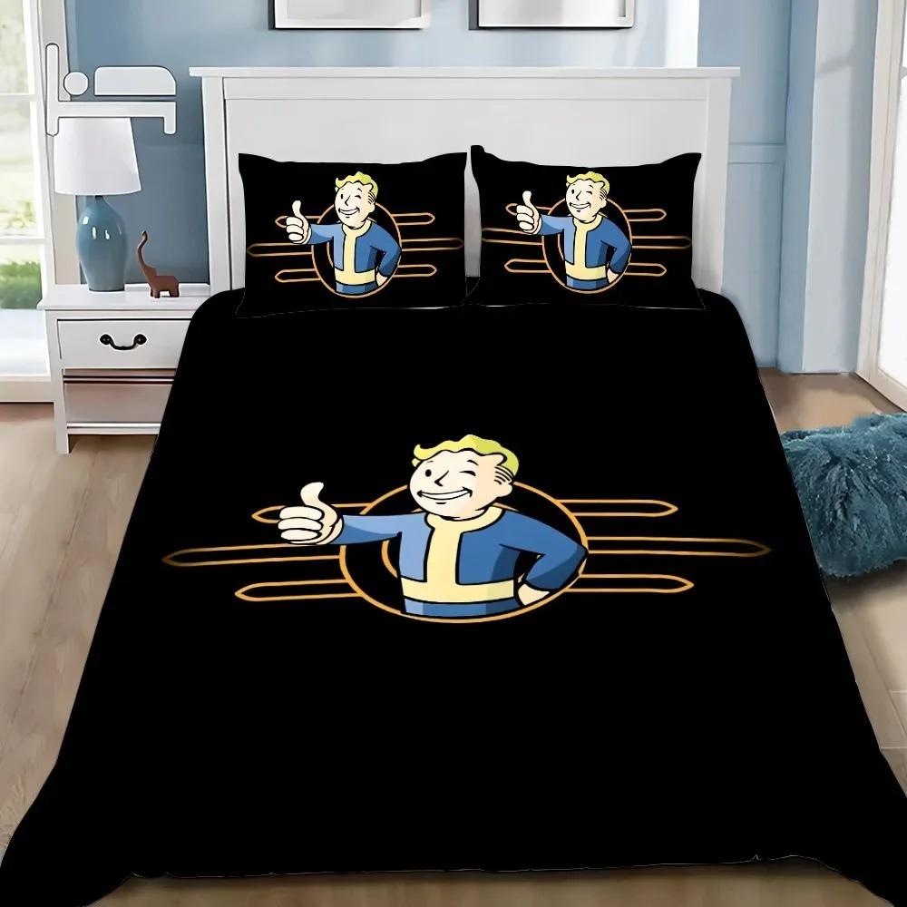 Hot Exquisite Anime GameF-Fallouts Duvet Cover Pillowcase Bedding Set Youth Kids Girl Boys Birthday Bedroom Decoration Full Size