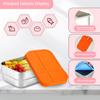 Food Storage Containers With Lids Stainless Steel Snack Box Leak-Proof Stackable Meal