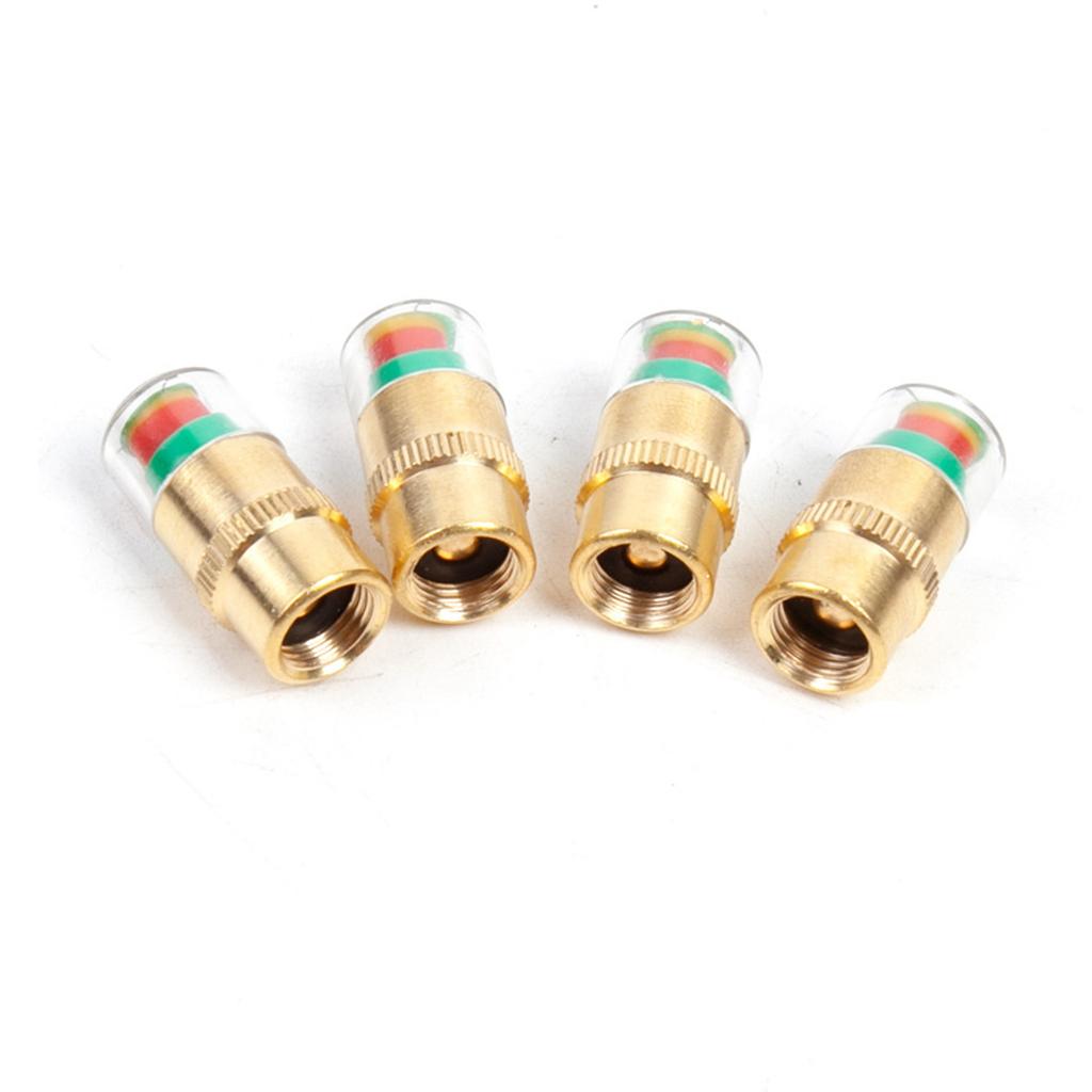 Tire Safety Indicator Valve Set of 4 for Monitoring Air Pressure Levels