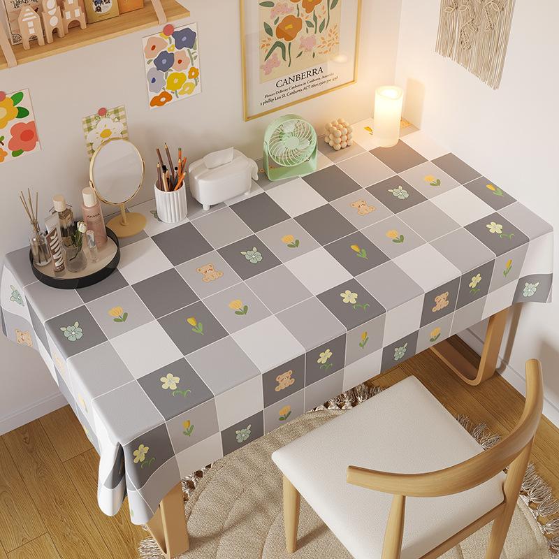 Nordisch Einfach Klein Frisch Karierter Tischdecke Wasserdicht Und Ölbeständig Zum Drauflassen Studenten Schreibtischmatte Kaffeetisch Tischdecke Esstisch Tuch
