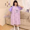 Pajamas Women's Summer Thin Pajamas Short Sleeves Large Size Fat Mm Medium and Long Pajamas Pajamas Loungewear