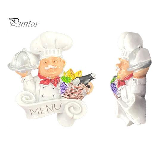 Decorative Note Holders 3D Cartoon Chef Refrigerator Magnet, Resin Baker Fridge Magnets Memo Notes Photo Holder for Home Decor Magnet