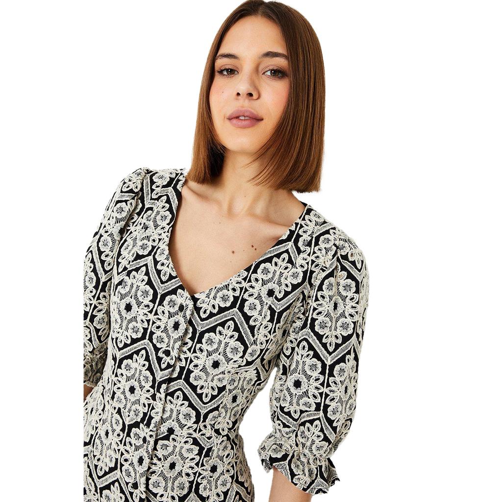 Dorothy Perkins Womens/Ladies Broderie Button Through Midi Dress