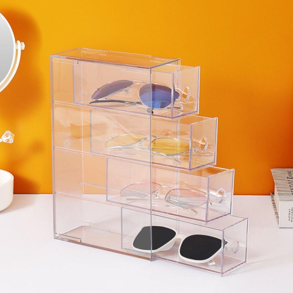 Drawer Style Sunglasses Case Desktop Glasses Storage Box New Acrylic Glasses Case