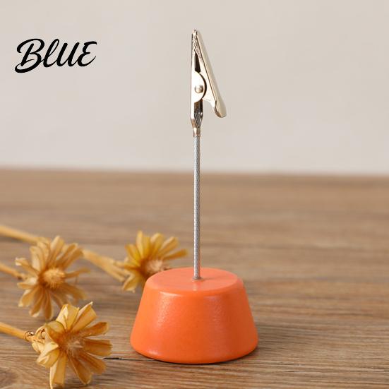 Waterproof Wooden Clip Wood Place Card Holder with Metal Clip Small Table Number