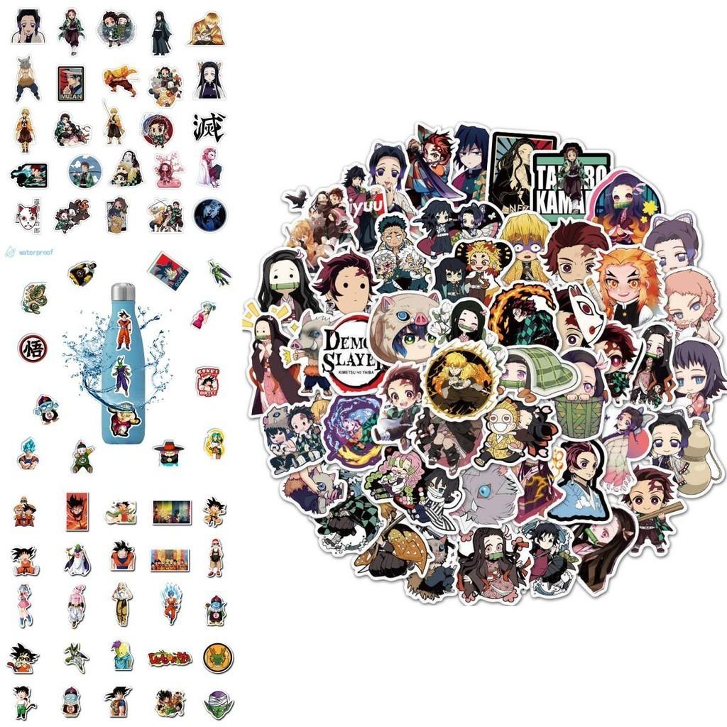 50-piece Unique Japanese Anime "demon Slayer" Graffiti Stickers For Personalizing Luggage Skateboards And Notebooks Durable Stickers