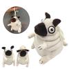S 10/14CM Hässlicher Und Süßer Sandhund Sitzender Mops Hunde Schlüsselanhänger Kawaii Plüschtiere Stofftiere Für Kinder Kinder Geburtstagsgeschenk