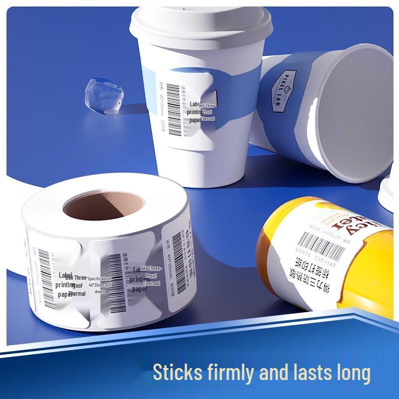 Deli 40x30mm Triple-Proof Thermal Labels (12 Rolls)