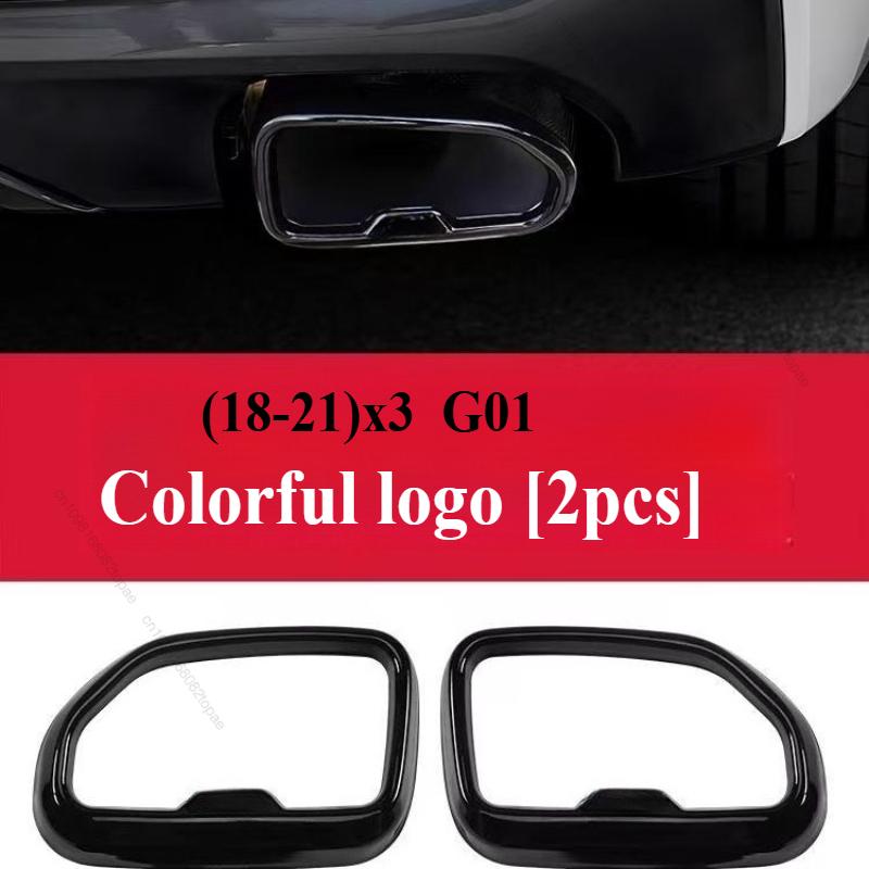 Car Exhaust Muffler Pipe Cover For BMW 3 5 Series X3 X5 G30 G20 G01 G02 G05 G07 6GT G32 Stainless Steel Tail Pipe Output Frame