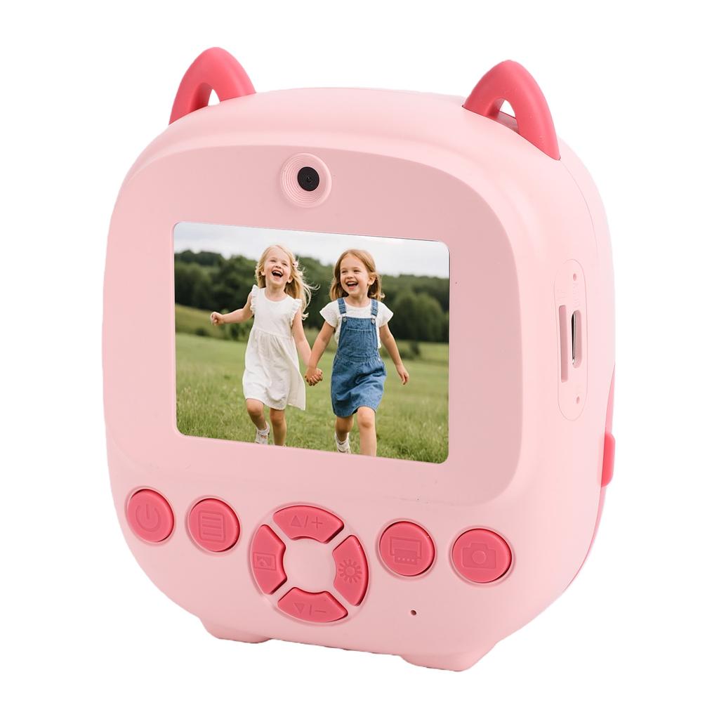 Kids Instant Print Camera 1080P 48MP HD Digital Camera AI Voice Thermal Printer with Selfie Timer Game Music