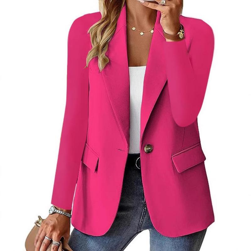 2025WISH Popular Autumn Long-sleeved Solid Color Cardigan Blazer for Women
