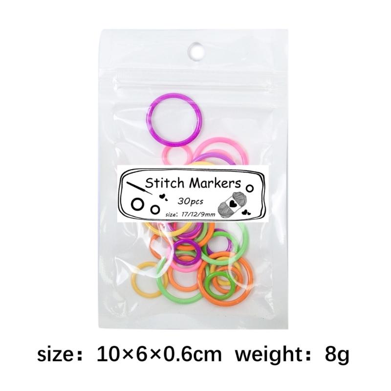 30 Pcs Metal Knitting Markers Crochet Locking Markers Round Stitching Markers Knitting Accessories for Crochet Lovers
