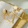 Fashionable Love Earrings Elegant Earrings Simple and High-end Design Suitable for Daily Wear