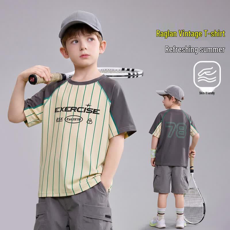 ASK JUNIOR Boys Summer Raglan Sports T-Shirt 150