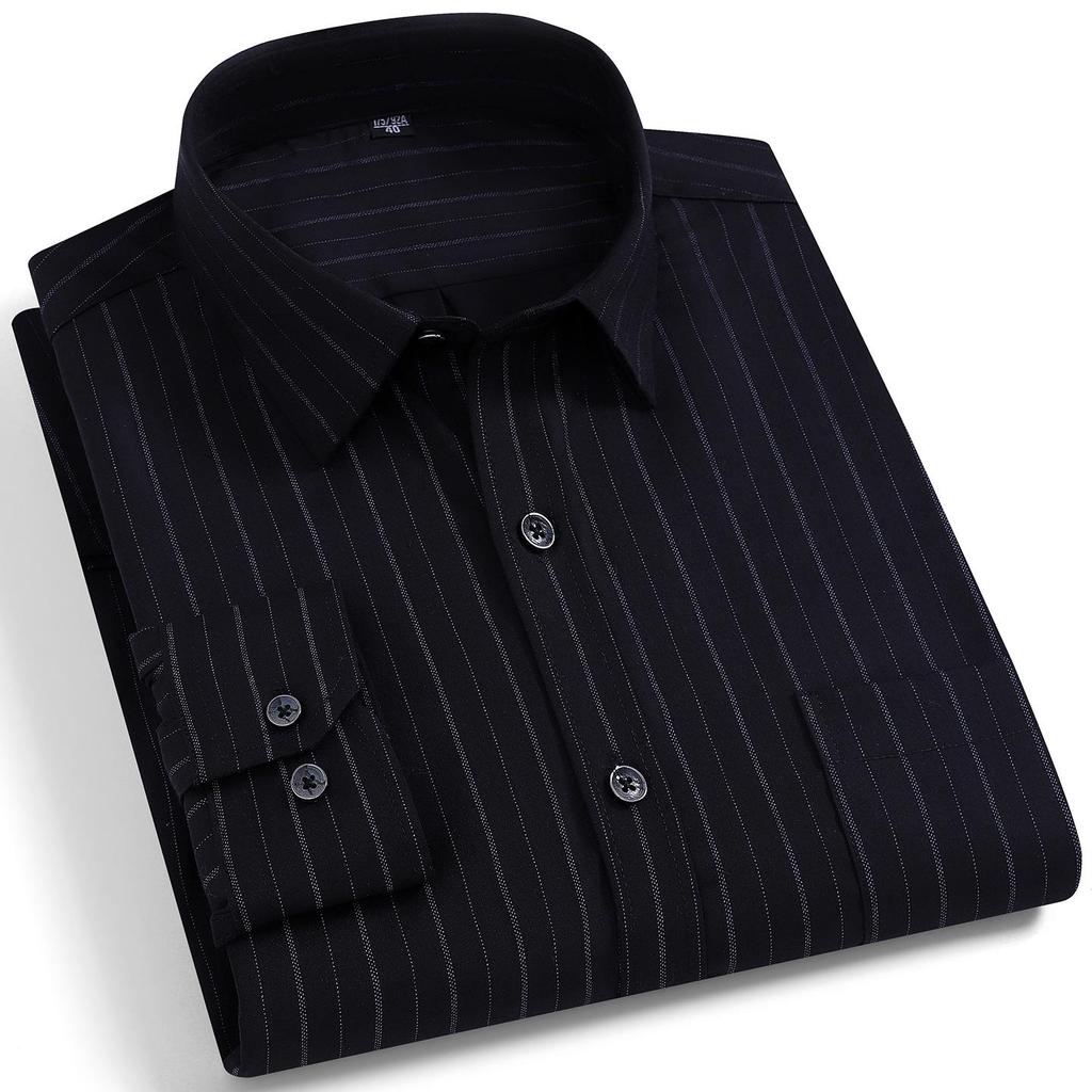 Quality Stretch Men Shirt Viscose Fiber Long Sleeve Anti-wrinkle Non-ironing Regular Fit  Casual Business Office Stretch Shirt