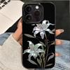 Oil Painting Lily Flower Pattern Phone Case For iPhone 17 16 15 14 13 12 11 Pro Max 16e X XR XS 7 8 Plus Shockproof Soft Cover