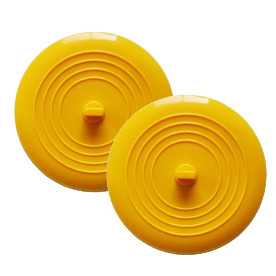2Pcs Floor Drain Cover Non-deformable Good Sealing Flexible Anti-clogging Silicone Round Hair Catcher Sink Drain Stopper Kitchen Supply