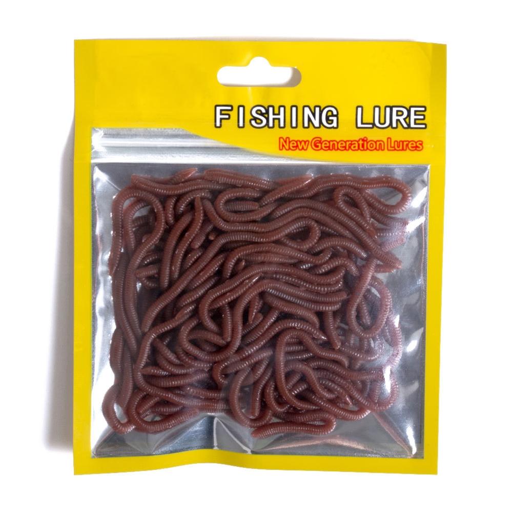 Wide Application Earthworm Fishing Bait Red Worm Lures Crankbaits Tackle Hooks