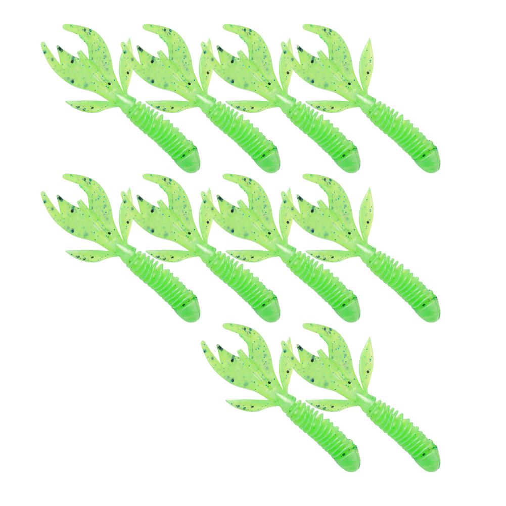 AR37 80mm 2.3g Fishing Soft Worm Bait Artificial Leaf Tail Simulation Lure Accessory2# Green