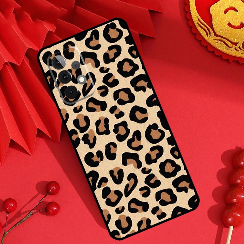 Coque léopard beige pour Samsung Galaxy M55 M35 M15 M11 M12 M13 M14 M06 M16 M36 M56 M31 M53 M32 M52 M34 M54