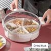 Snacks Holder Clear Lid Candy Dish Serving Bowl with Lid Snacks Storage Box Snacks Bowl Perfect for Sweet and Dry Snacks