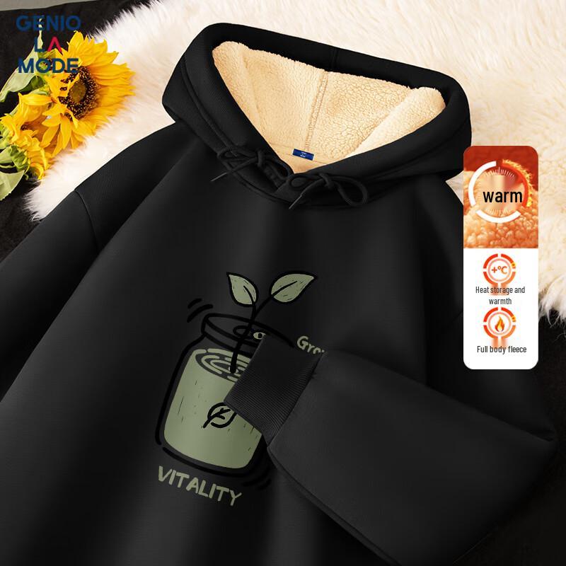 

GENIOLAMODE Men s Heavyweight Fleece-Lined Hooded Sweatshirt XL