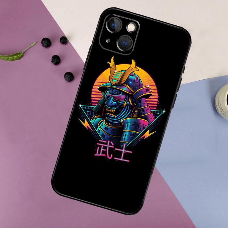 Japan Samurai Ninja Phone Case For iPhone 11 12 13 14 16 15 Pro Max Mini 7 8 Plus X XR XS Max Bumper Cases Cover
