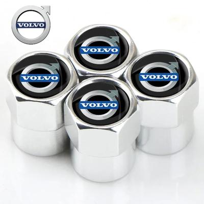 For 4Pcs/Set Car Wheel Tire Valve Caps Metal Stem Cover For Volvo Volvo XC90 S60 V40 XC60 S80 S40 V70 V50 S90 T6 V60 V90 X BO7