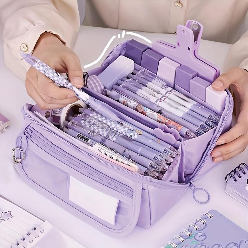 Pencil Case Large Capacity Student Stationery Case Pencil Bag Stationery Bag Multi-function Tabletop Storage Box for Boys Girls