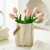 Plastic Handbag Vase Handheld Vase Ornament Creative Flower Vase  Household Supplies