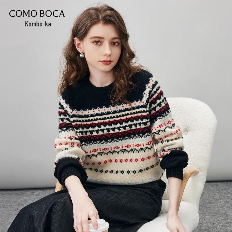 Women's 100% Wool Fair Isle Knitted Sweater