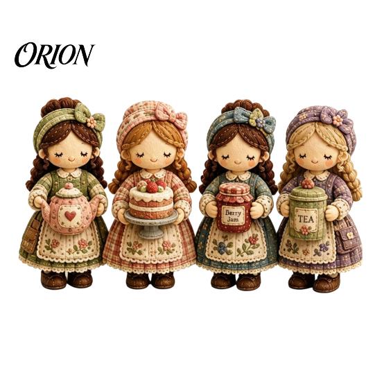 Sewing Starter Kit Patchwork Girl DIY Kit, 3D Doll Craft Set with Pre-Cut No-sew Fabric Thread Needles, Cute for Home Decor Handmade Gift