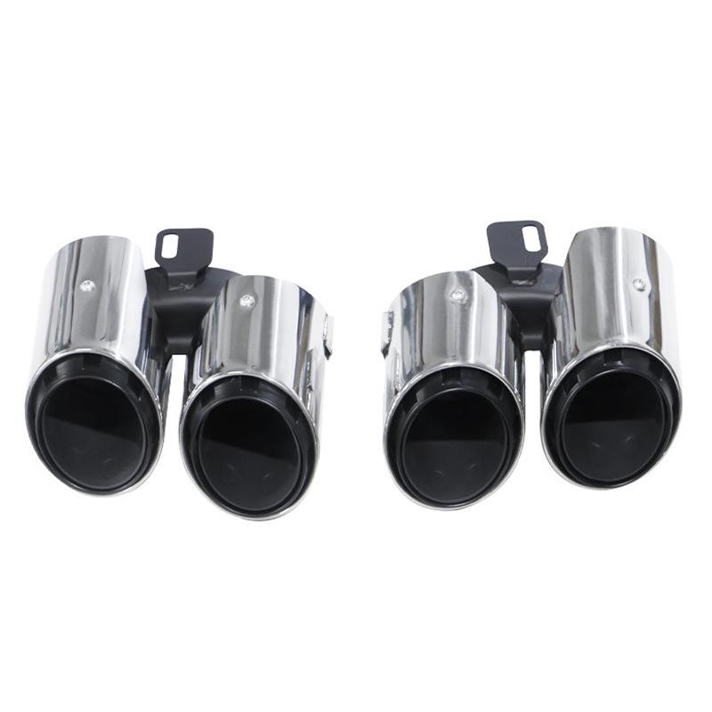 Modified Four-Out Three-Layer Exhaust Pipes for 14-16 Porsche Cayenne, Macan, Panamera Tailpipes