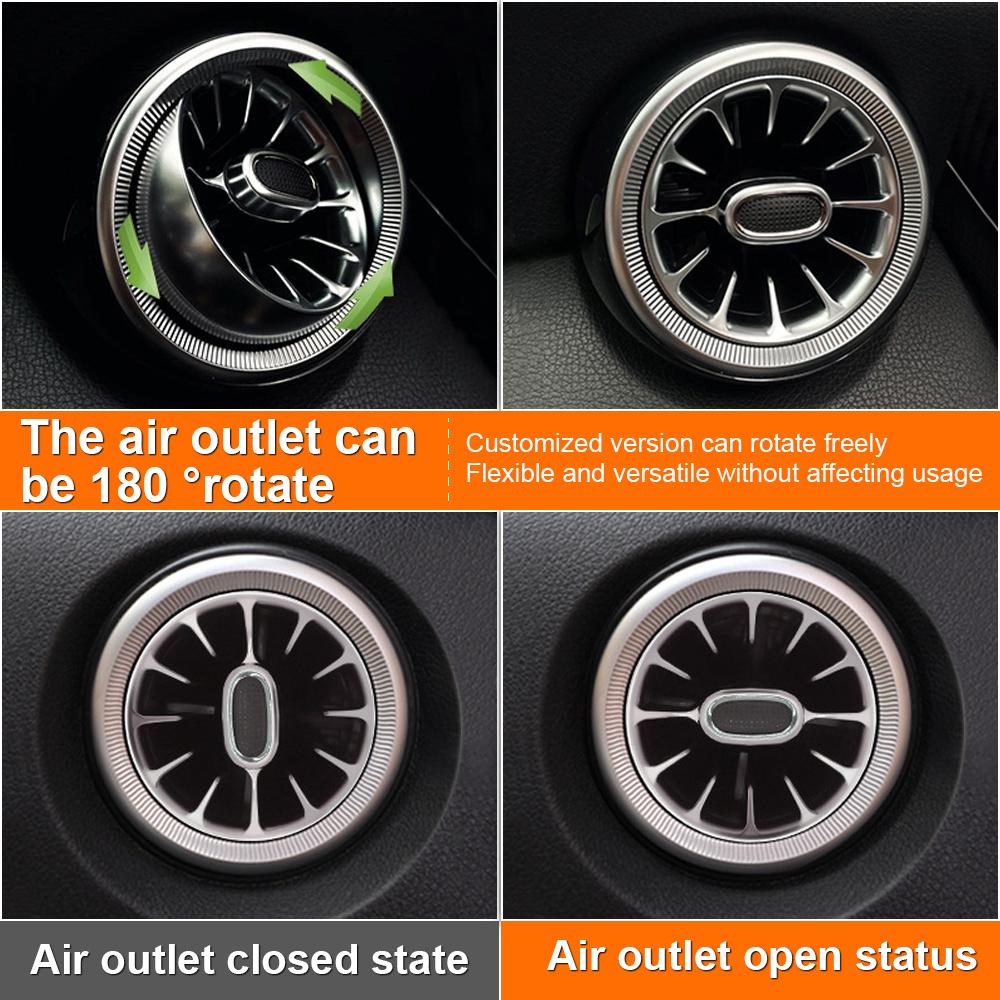 LED Air Vents C-Class Ambient Lamp RGB Car Control 3 Colors/64 Colors Turbo Air Outlet Lamp For Mercedes Benz 2015-2018 2019-21