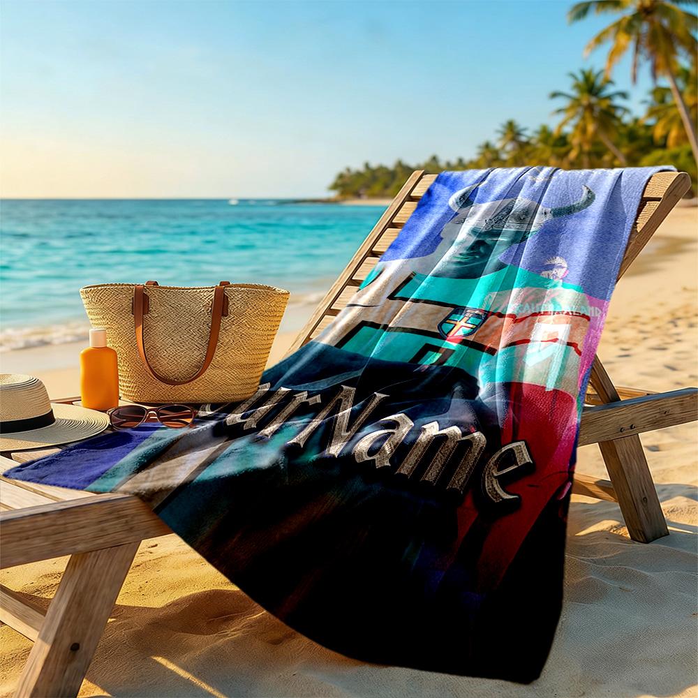 Haaland Customize Your Name Beach Towel Quick-Dry Soft Microfiber