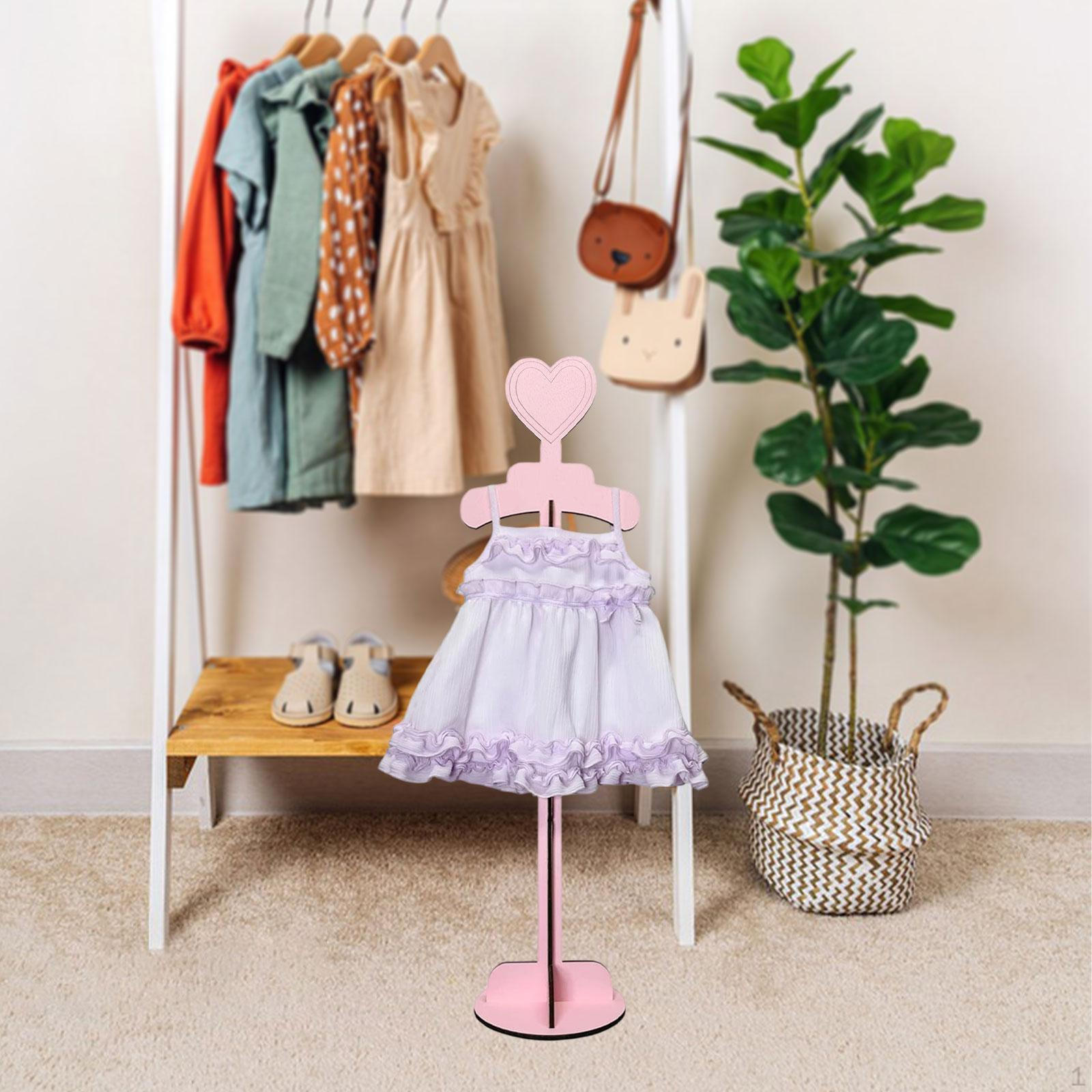 Стойка для демонстрации детской одежды регулируемая по высоте вешалка для платьев с верхушкой в форме сердца стеллаж для одежды для магазина 2219₽