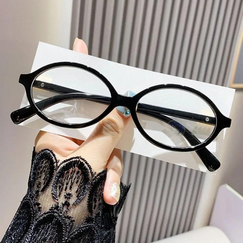 Retro Ovale Rahmen Brille Damen Weiblich Süß Cool Brillen Trend Lese Computer Anti Blaulicht Brille