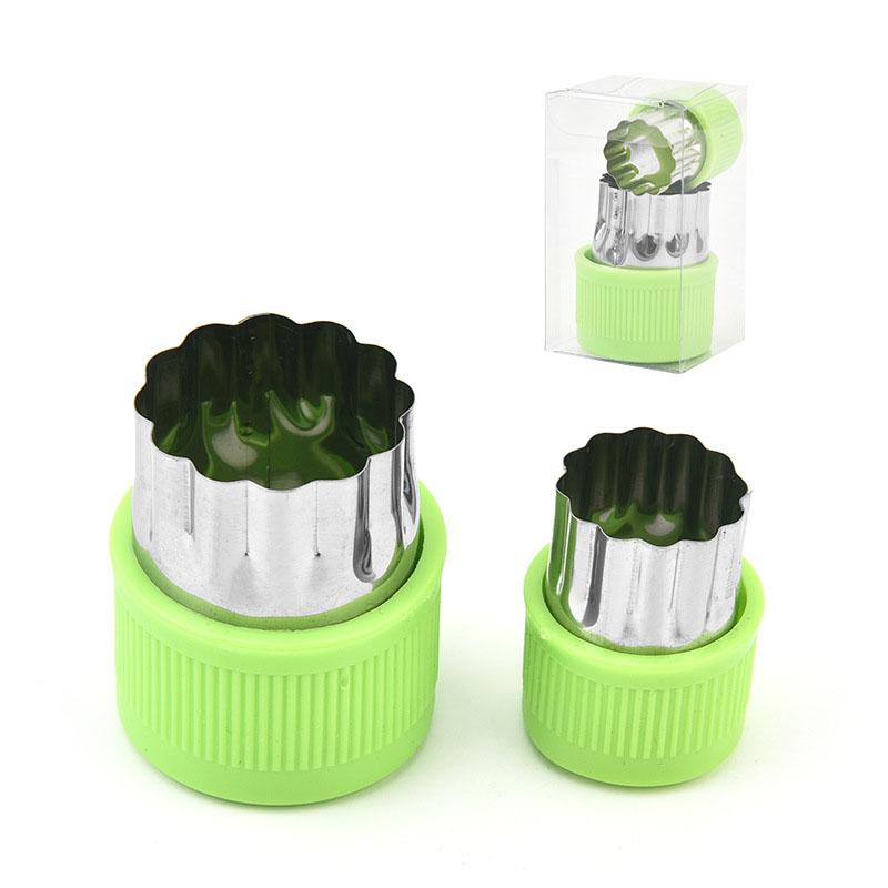 Stainless Steel Fruit Cutting Embossing Mold Small Wonton Biscuit Mold Heart/Flower Shape Vegetables Cutter Kitchen Tools