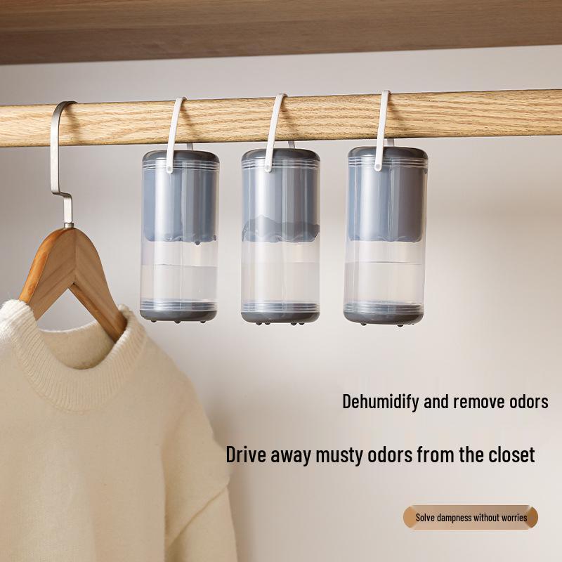 

Hangable & Standable Transparent Dehumidifier Box - Moisture & Mold-Proof, Water-Collecting for Home Use. Refill Pack