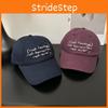 Solid Color Simple Letter Embroidery Women Casual Sunshade Caps Baseball
