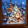 Reusable Electrostatic Window Film Xmas Tree Santa Sticker, Static Cling Snowy Elk Christmas Decals for Home Decal, Removable Waterproof PVC